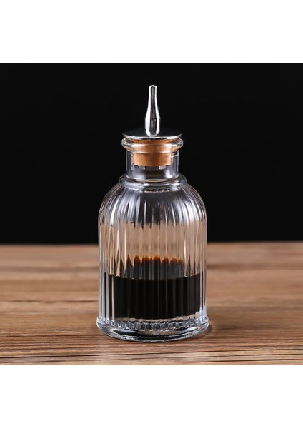 Cam Bitters Bottle Barmen Dekanter Pourer Bar Aracı Masaüstü Yuvarlak Için