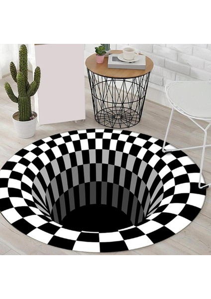 Modern 3D Alan Halı Polyester Alan Yemek Odası Halı Makine Yıkanabilir 100 cm fırsatları