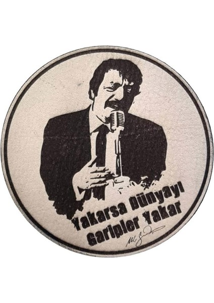 Müslüm Baba Yakarsa Dünyayı Garipler Yakar- Deri Peç - Arma - Askeri Patch