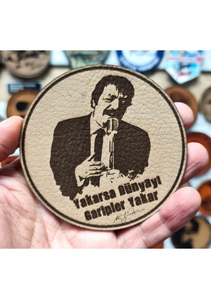 Müslüm Baba Yakarsa Dünyayı Garipler Yakar- Deri Peç - Arma - Askeri Patch fiyatları