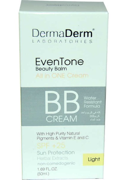 Eventone Bb Krem Açık Ton Vitaminli Spf+25 Güneş Koruma Bitki Özlü 50 Ml