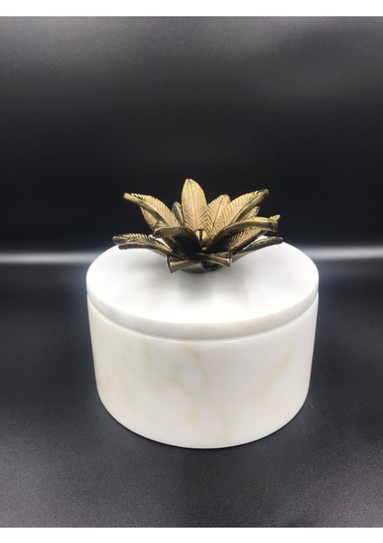 Lotus Kapaklı Mermer Kutu Pirinç 165465 modelleri