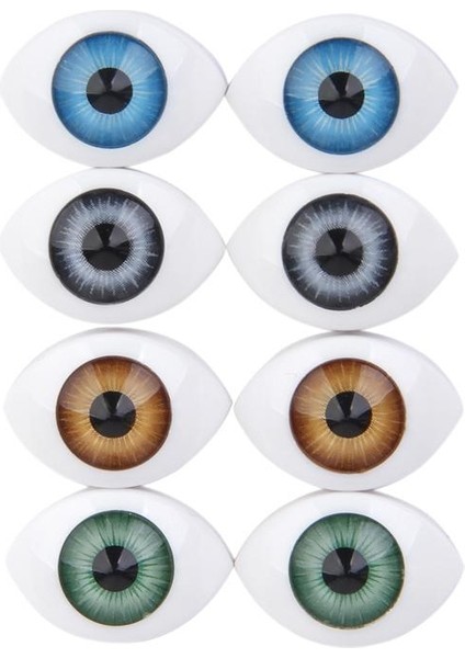 4 Salkılar 12 mm. Iris Oval İçi Boş Bebek Sahte Gözler (Yurt Dışından) fiyatları