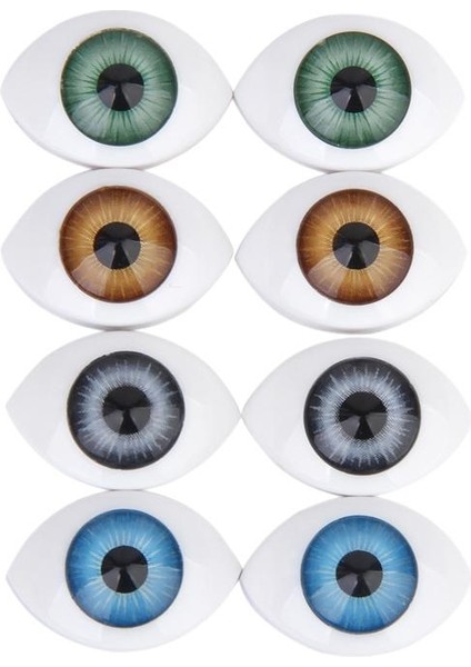 4 Salkılar 12 mm. Iris Oval İçi Boş Bebek Sahte Gözler (Yurt Dışından) modelleri