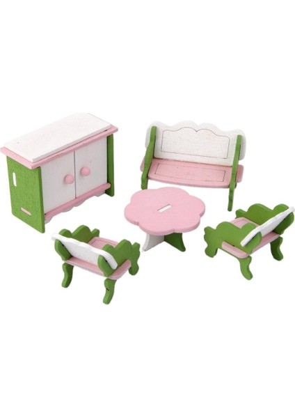 Dollhouse Mobilya Dollhouse Oturma Odası Dekorasyonu, Minyatür Kanepe + Koltuk (Yurt Dışından) modelleri