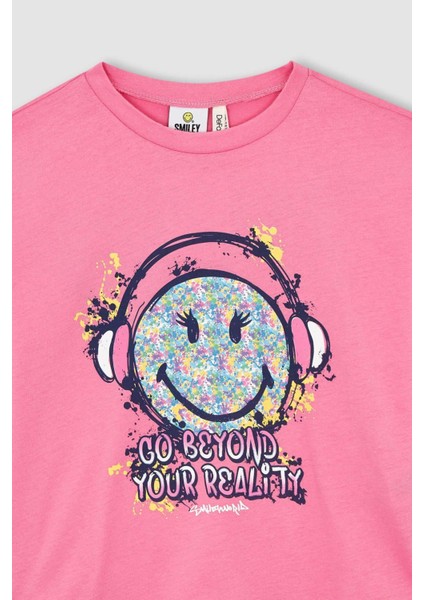 Kız Çocuk SmileyWorld Bisiklet Yaka Uzun Kollu Tişört Y3814A622AU