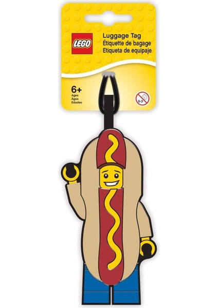 5005582 LEGO Hot Dog Guy Luggage Tag