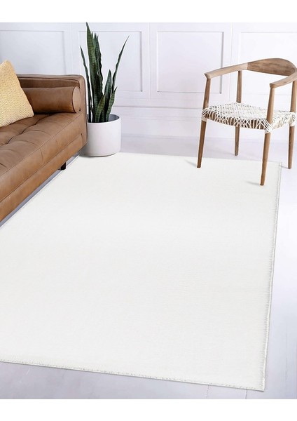 Comfort Puffy Peluş Halı Beyaz Saçaksız fiyatları