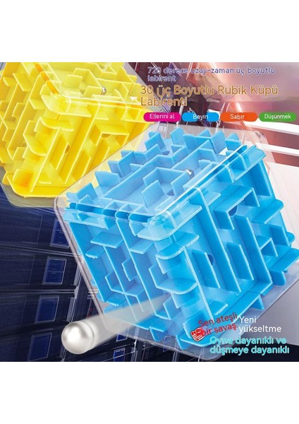 Çocuklar 3D Labirent Rubik Küp Üç Boyutlu Altı Taraflı Atılım Labirent