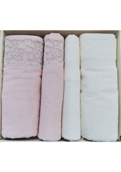 Begonvil Best Set (Hamam Takımı) Krem-Pudra
