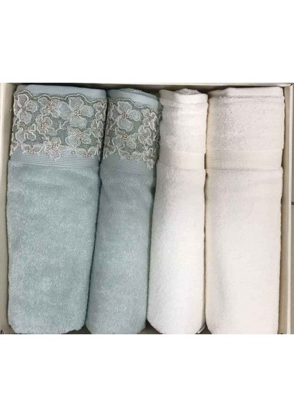 Begonvil Best Set (Hamam Takımı) Krem-Yeşil