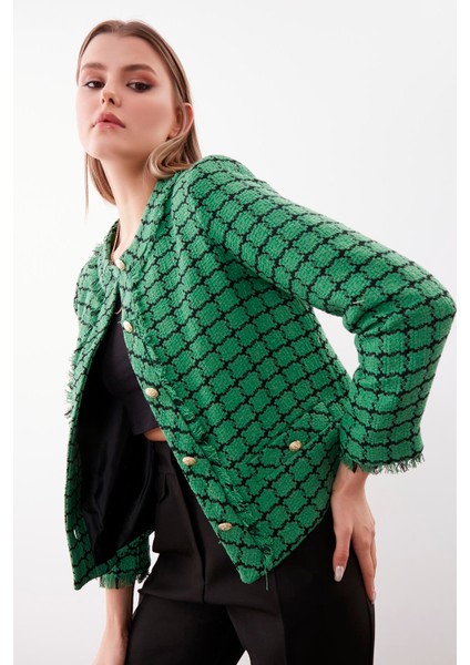 Gold Düğmeli Desenli Ceket fiyatları