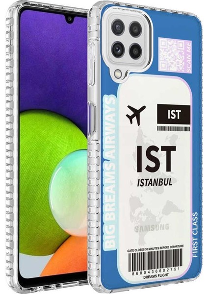 Galaxy A22 4g Kılıf Airbag Kenarlı Renkli Desenli Elegans Silikon