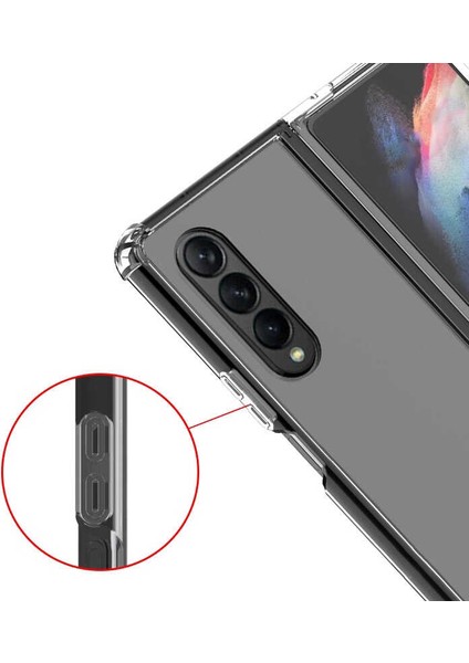 Samsung Galaxy Z Fold 4 Şeffaf Antişok Silikon Darbe Emici Kapak