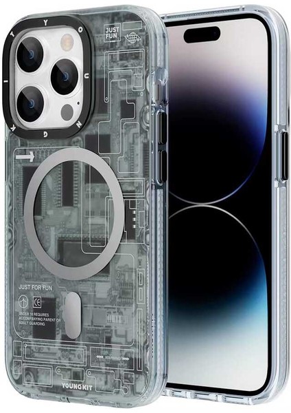 Apple iPhone 14 Pro Max Kılıf Magsafe Şarj Özellikli Youngkit Technology Serisi Kapak