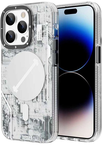 Apple iPhone 14 Pro Kılıf Magsafe Şarj Özellikli Youngkit Technology Serisi Kapak
