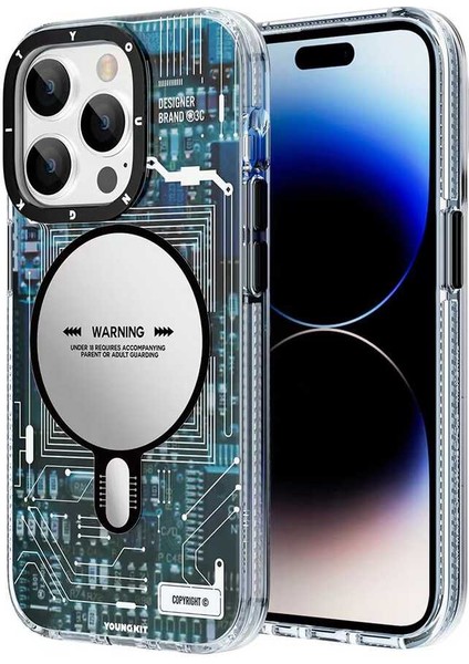 Apple iPhone 14 Pro Kılıf Magsafe Şarj Özellikli Youngkit Technology Serisi Kapak