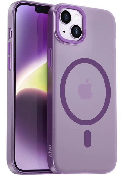 Apple iPhone 14 Wiwu Frosted Magnetic Buzlu Sert Pc Kapak