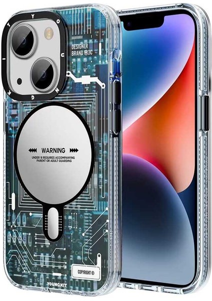 Apple iPhone 14 Plus Kılıf Magsafe Şarj Özellikli Youngkit Technology Serisi Kapak