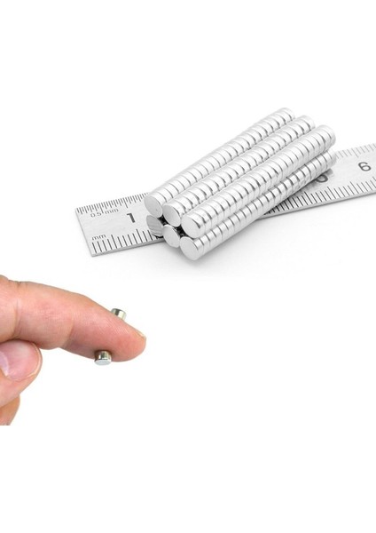 Ø8x2 mm Neodyum Yuvarlak Disk Magnet (60 Adet)