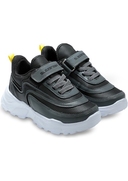 KANON I Erkek Çocuk Sneaker Koşu & Yürüyüş Ayakkabısı Siyah / Koyu Gri
