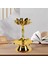 Alaşım Lotus Oyma Mum Tutucu Stant Tereyağı Lambası Tutucu Şamdan Dekor 6.6X11.0CM 2
