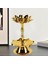 Alaşım Lotus Oyma Mum Tutucu Stant Tereyağı Lambası Tutucu Şamdan Dekor 6.6X11.0CM 4