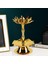 Alaşım Lotus Oyma Mum Tutucu Stant Tereyağı Lambası Tutucu Şamdan Dekor 6.6X11.0CM 5