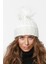 Taşlı Katlamalı Örgülü Bere Ponponlu Kadın Kışlık Renkli Örgü Şapka 2