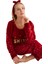 Kışlık Polar Yılbaşı Kadın Pijama Takımı- Saç Bandı Hediyeli 5