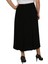 Kadın Büyük Beden Krep Kloş Etek 80 cm Uzunlukta Fişekli Astarlı Siyah 2