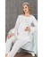 2106 Ecru Hamile Lohusa Pijama Takımı 4