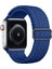 Apple Watch Series SE/11/10/9/8/7/6/5/4/3 ile Uyumlu 42mm-41mm-40mm-38mm Ayarlanabilir Tokalı Örgü Kordon Mavi 1