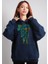 Unisex Oversize Hoodie Just Do Lacivert Kapüşonlu Sweatshirt 1