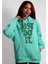 Unisex Oversize Hoodie Just Do Turkuaz Kapüşonlu Sweatshirt 1