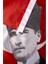 K.Atatürk İmzalı Türk Bayrağı Saten Kumaş Dijital Baskı 600x900 cm 5