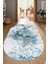 Dijital Baskılı Kaymaz Taban Yıkanabilir Oval Salon Halısı Mutfak Halısı Yolluk NDO-SD-1037 1