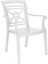 Commadore Koltuk Beyaz - Plastik Bahçe Sandalyesi 1