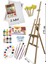 Akrilik Boya Resim Başlangıç Seti Adel 12 Renk Akrilik Boya Şövalye 2 Tuval 35X50 Fırça Spatula Şövale 1