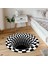 Modern 3D Alan Halı Polyester Alan Yemek Odası Halı Makine Yıkanabilir 100 cm 3