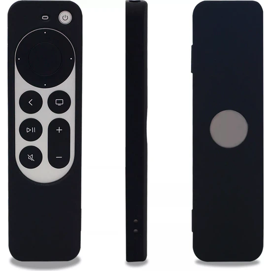 Zrh  Apple Tv 4K Silikon Kumanda Kılıfı (2021 Son Versiyon) Ipsiz Siyah