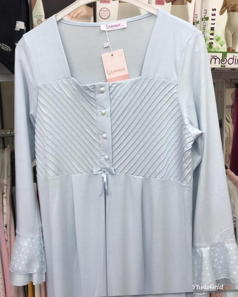 Limissi 2106 Mavi Hamile Lohusa Pijama Takımı görsel 3
