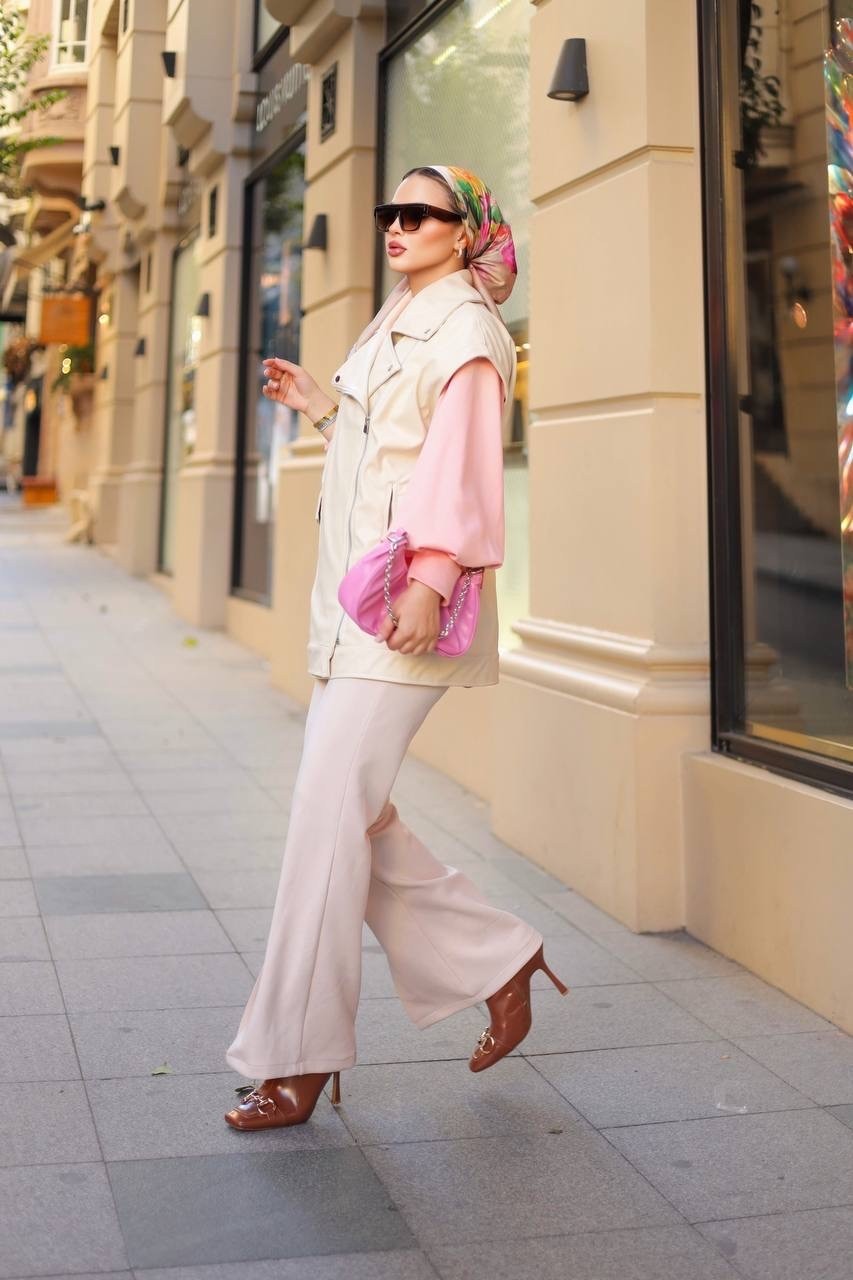 Wafra Collection Fermuarlı Deri Yelek görsel 6