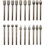 Merttools 20'li Elmas Gravür Freze Taşlama Uç Seti Cam ve Taş Yüzeylerde Kullanım İçin