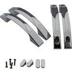 Seta  2 Kapaklık Krom Duşakabin Kulpu 140 mm ve 160 mm  Ölçülerine Uygun 2 Iç 2 Dış Çift Kapak  D Kulp