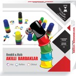 NeUygun Renkli ve Hızlı Süper Pratik Akıllı Bardaklar Eğitici Zeka Oyunu Çocuk ve Aile Kutu Oyunu