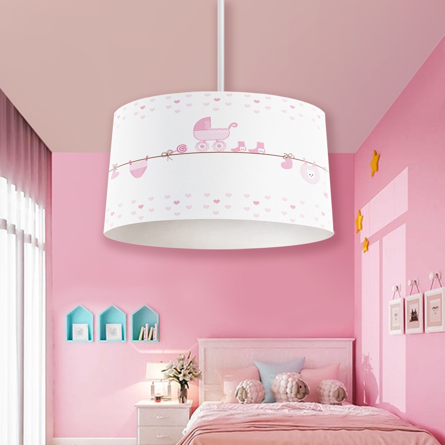 Bebişim Halı Bebek Arabalı bha2045 Çocuk Odası Sarkıt