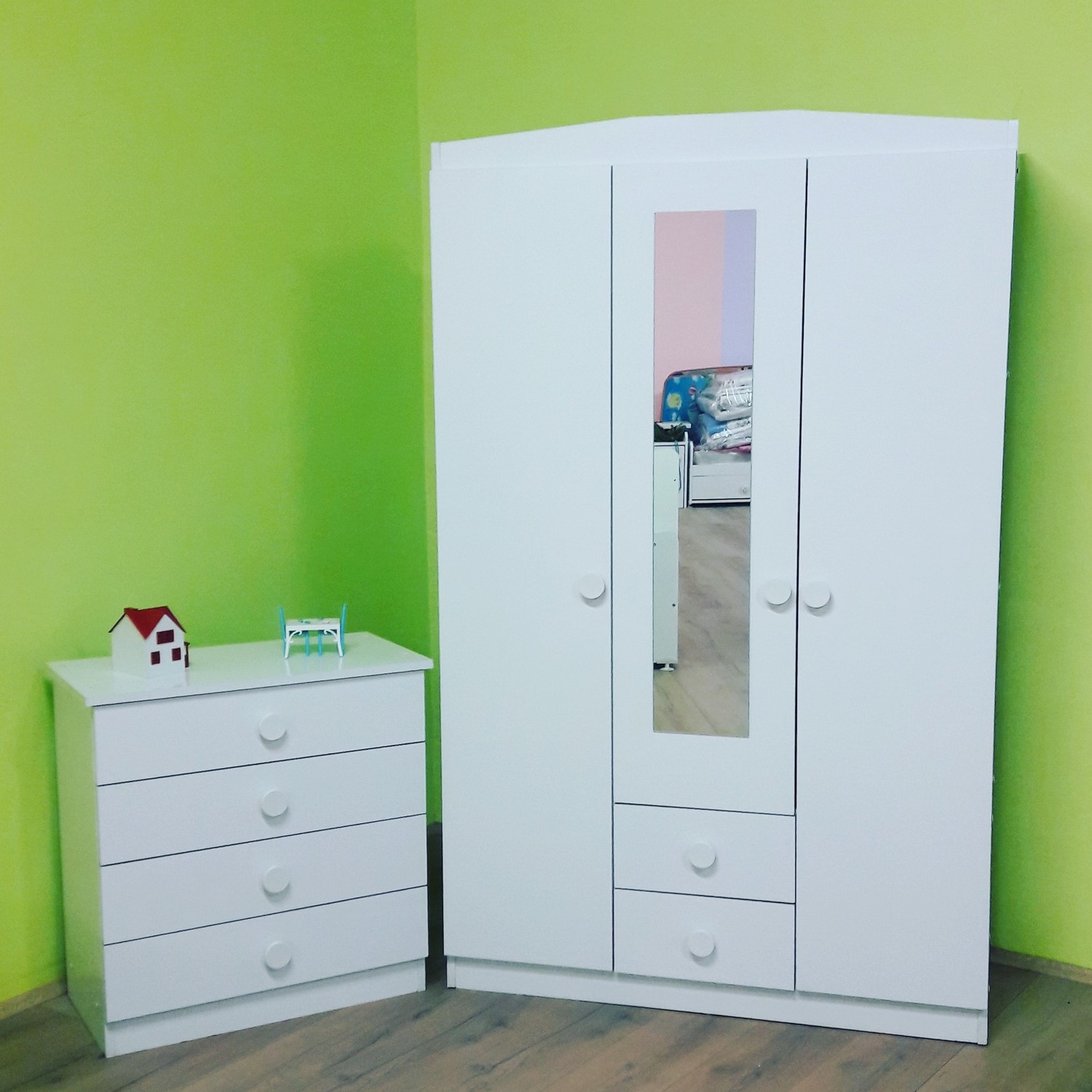 Alyans Bebek Mobilyaları Bebek Odası Takımı, 3 Kapılı