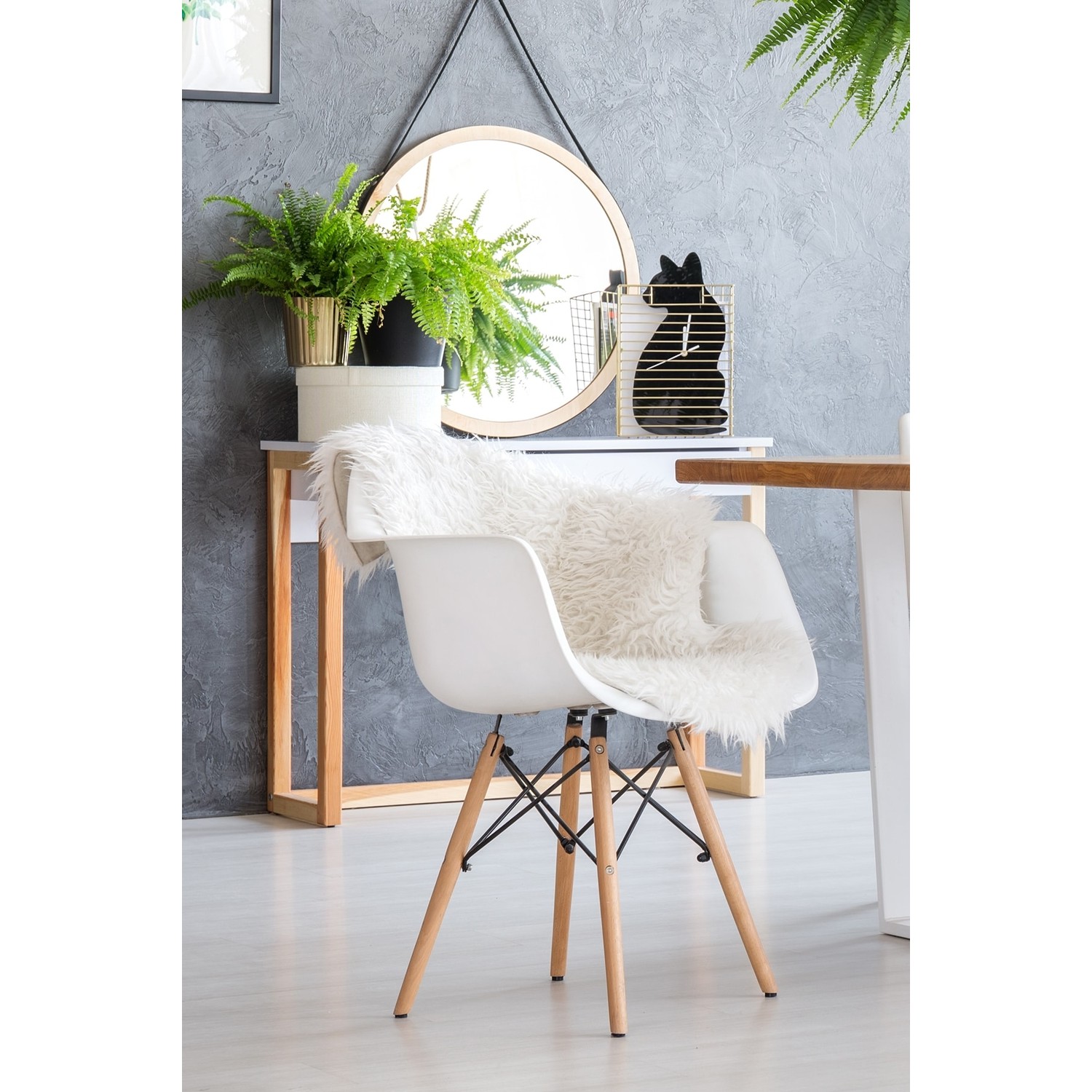 Sandalye Online Eames Kolçaklı Sandalye Beyaz 4�lü Fiyatı