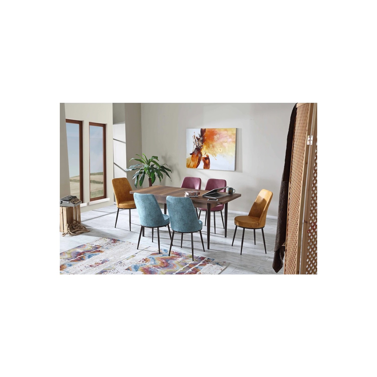 Stoker Hera Yemek Takımı 6 Sandalyeli Açılır Masalı Fiyatı